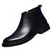 European Warm Series Men's Leather Shoes Boots Solid Color Ins European Style Versatile Winter_viptrois.com