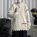 New autumn and winter design with a perforated sweater for men, loose and lazy, retro and niche trendy brand, handsome knit sweater top_viptrois.com