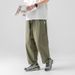 Men's Clothing Men's Clothing Pure Cotton Loose Straight Casual Pants Men's Spring Style Outdoor Pleated Design Workwear Trousers Q_viptrois.com
