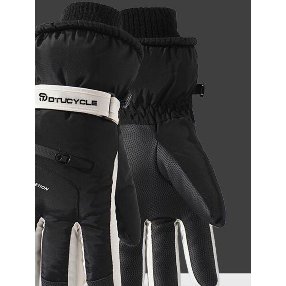DTUCYCLE Winter Warm Gloves Outdoor Skiing Men And Women Riding Electric Motorcycle Fleece-Lined Thickened Touchscreen_viptrois.com