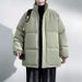 Unisex Plus Size Winter Puffer Jacket (M-8XL) – Thickened Stand Collar Polyester Coat, Oversized Zip-Up Thermal Outerwear For Men & Women_viptrois.com