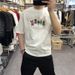 American Trendy Brand High-end Card Printing Short-sleeved T-shirt Men's Summer High-end Fashion Ruffian Handsome Half-sleeved Crew Neck Top_viptrois.com