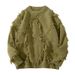 Men’s Chunky Knit Sweater – Oversized Winter Pullover (Unisex, 5 Colors, Soft Polyester Blend, Streetwear Essential)_viptrois.com