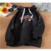 New Long Sleeved Letter Printed Hooded Sweatshirt With Trendy And Fashionable Design, Versatile Casual Top_viptrois.com