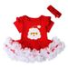 Children's Christmas lace Pompon Ha dress + headband two-piece children's skirt ins_viptrois.com