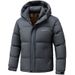 Men's Heavyweight Quilted Jacket – Detachable Hood Winter Coat For Extreme Cold (Black/Gray)_viptrois.com