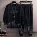Men's Clothing Snow Mountain Long Sleeve Sweater Suit Men's Autumn New Thin Cotton Round Neck Pullover Fashionable Watermark Two Piece Suit_viptrois.com