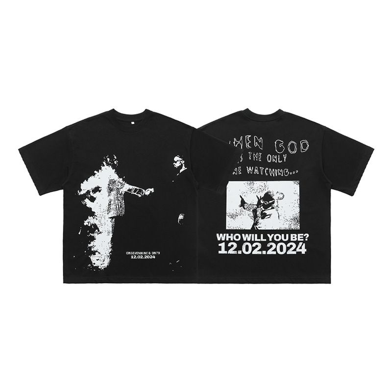 Trendy Hero And Villain American Style 315Gins Super Popular Hip-Hop Street Short Sleeve T-Shirt For Men_viptrois.com