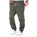 Men’s Fleece-Lined Joggers – Winter Workout Pants With Contrast Panels & Drawstring Waist (Black/Grey/Green/Navy)_viptrois.com