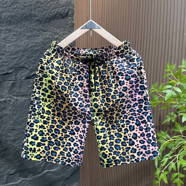 Leopard Print Quick Drying Sports Shorts For Men Casual Five-Point Pants Trendy Couple's Wear New Summer Style_viptrois.com
