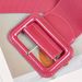 Women's belt retro elastic elastic belt square pin buckle belt_viptrois.com