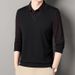 Nordmann Two-Piece Long Sleeve T-Shirt Polo Spring Autumn Middle-aged Men Loose Casual Fashion Versatile Turn-Down Collar_viptrois.com