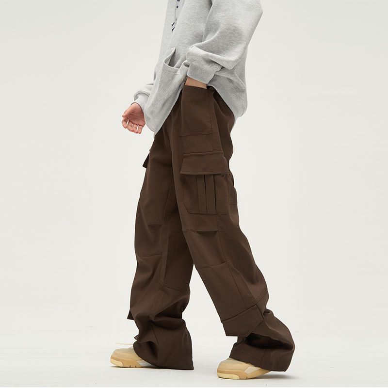 Men's Clothing High End American Overalls Men Ins National Trend Casual High Street Trousers Couple Pants_viptrois.com