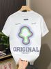 Summer New Printed White Short T-shirt Trendy Brand High-end High Count High-density Combed Cotton Half Sleeved Shirt_viptrois.com