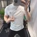 2025 Summer New Men's Short-sleeved T-shirt American Trendy Brand Letter Printing Crew Neck Half-sleeved Shirt T-shirt_viptrois.com
