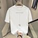 Letter Short Sleeved T-shirt For Men's Summer Wear, Heavyweight Loose Fitting Youth Round Neck Clothing, Trendy Brand New Trend_viptrois.com