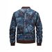 Men's Digital Print Baseball Jacket - Loose Fit Stand Collar Zip Up Outerwear For Casual Street Style_viptrois.com