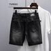Men's Clothing Denim Shorts Men's Trendy Brand Summer Thin Style Net Celebrity Old Scratched Holes Beggar Shorts Trendy Versatile Shorts_viptrois.com