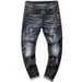 Loom Trendy Brand Ripped Patch Jeans For Men, Export , Distressed P, Graffiti Personality Fashion Long_viptrois.com