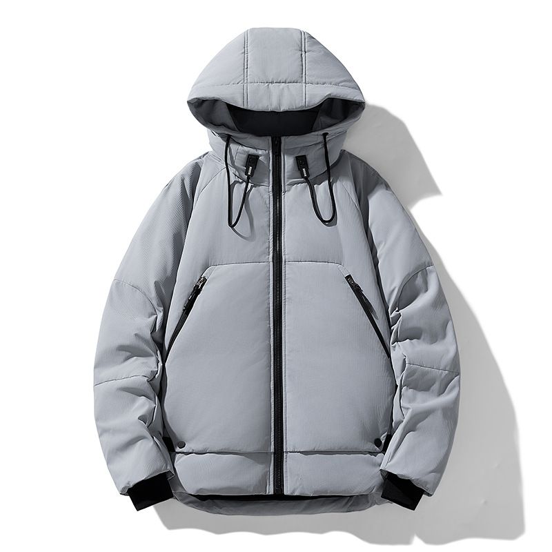 Men's Winter Down Jacket With Hood - Windproof, Warm & Thickened - 650 Fill Power White Duck Down - Oversized Fit For Daily Commute_viptrois.com