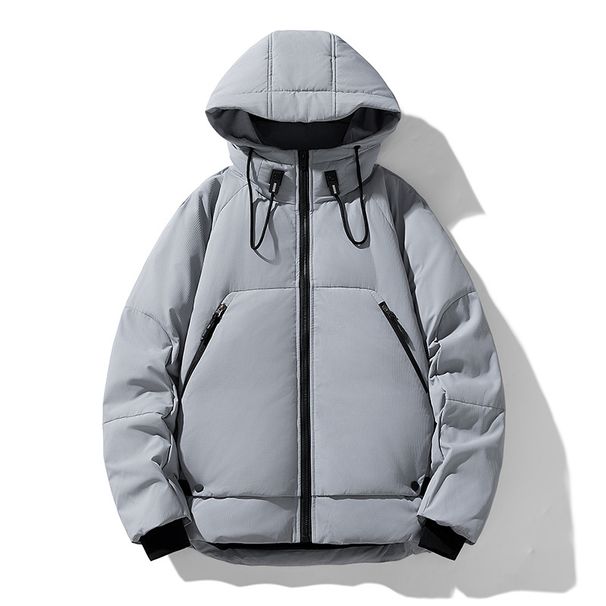 Men's Winter Down Jacket With Hood - Windproof, Warm & Thickened - 650 Fill Power White Duck Down - Oversized Fit For Daily Commute_viptrois.com