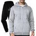 Men's Casual Hoodie & Jogger Set - Fleece-Lined Comfort Fit For Spring/Fall - Streetwear Athleisure Outfit In Black, Navy, Grey & Khaki (S-XXXL)_viptrois.com