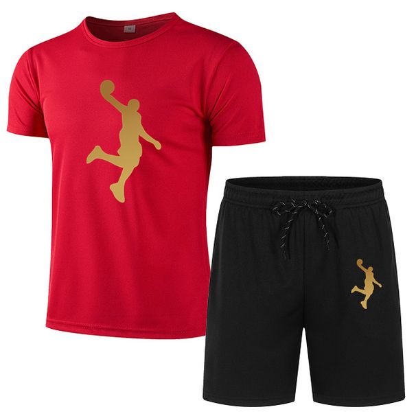 Men's Sets Summer Suit Two-piece Outfit Activewear T Shirts Shorts Fashion Brand Jogging Fitness Gym Clothes Men Short Set_viptrois.com
