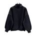 Winter New Style Hoodless High-neck Zipper Pullover For Men And Women, A Pair Of Lovers, Pure Color, Loose Fit, Versatile And Trendy Outerwear Top._viptrois.com