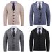 Pure Cross-Border Autumn Winter Jacket Men's European Size Fashion Thickened Twisted Cardigan Sweater Knitwear_viptrois.com