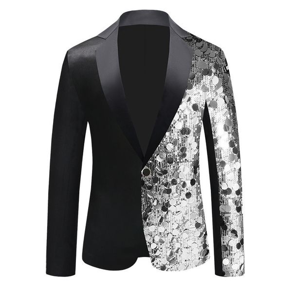 boy Cross-Border Foreign Trade European And American Sequin Jacket Men's Fashion Stage Performance Host Formal Suit_viptrois.com
