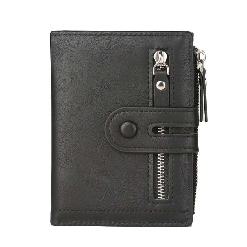 Men’s Bags Men's Business Simple Short Wallet New Style Thin Wallet Student Youth Multi Card Bag_viptrois.com