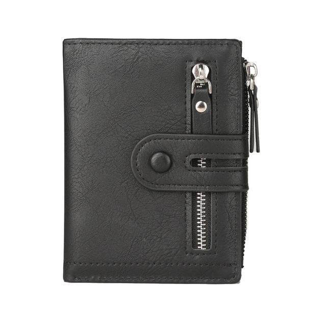 Men’s Bags Men's Business Simple Short Wallet New Style Thin Wallet Student Youth Multi Card Bag_viptrois.com