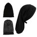 Large size women's long tail sleeping cap double layer satin pullover hat elastic elastic adjustable hat hot selling_viptrois.com