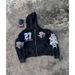 Men's Clothing New Style Cardigan Casual Zipper Sweatshirt American Style Trend Letter Punk Print Sweatshirt Cardigan Hoodie_viptrois.com