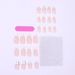 Wearable Almond Nails White Bow Pearl Heart False Nails French Manicure Nail Tips_viptrois.com