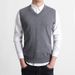Rui Xin Autumn Winter New V-neck Youth Business Sleeveless Knitted Pullover Sweater Vest Cross-border Men's Clothing_viptrois.com