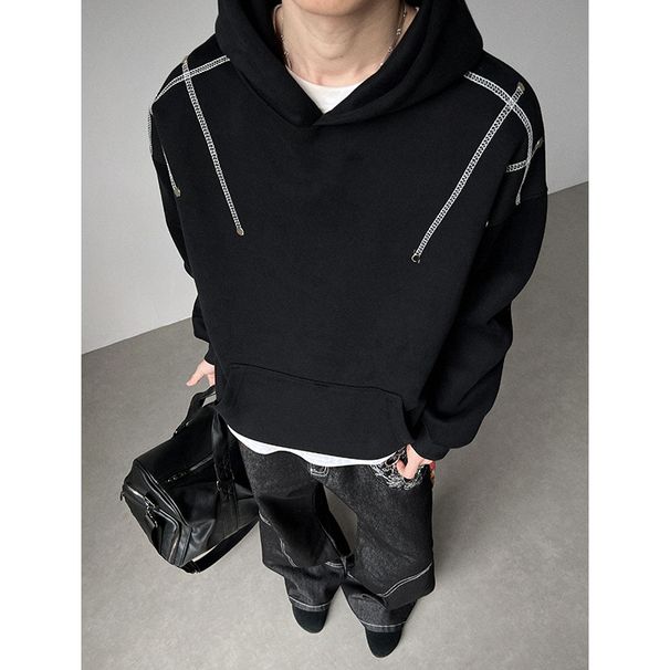 Autumn New Spot 420 Heavy Hooded Sweatshirt Men's Autumn And Winter American High Street Fashion Brand Fashion Large Size Jacket Trend_viptrois.com