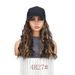 Women's Fashionable Synthetic Wig Baseball Cap With Water Wave Design, One-Piece Mid-Length Style, Ready To Ship Long Water Ripple Baseball Hat Wig_viptrois.com