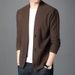 "Men's Solid Color Knit Cardigan – Lightweight Spring & Fall Jacket (Casual Slim-Fit Open Front, Versatile Layering Essential)"_viptrois.com