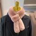 Imitation Rex Rabbit Hair Scarf Cute Rabbit Ears Double-sided Thickened Fur Scarf Winter Warm Versatile Hair Collar Neck Protection_viptrois.com