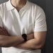 Men's Clothing V Neck Polo White Polo Sweater T Shirt Casual Solid Color Lapel Slim Short Sleeve Shirt_viptrois.com