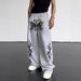 Y2K Gothic Print Jogger Pants – Unisex Wide-Leg Sweatpants With Drawstring, Dark Aesthetic Streetwear_viptrois.com