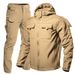Men's Winter Shark Skin Softshell Jacket Set - Fleece Lined, Windproof, Tactical Outdoor Suit For Hiking, Military Enthusiasts_viptrois.com