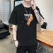Short Pure Cotton New Half Sleeved T-shirt Men's Korean Version Trend Summer Fashion Clothes_viptrois.com