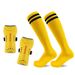 Youth Football Shin Guards & Socks Combo Set - Adjustable Straps, Knee-High Socks For Soccer, Basketball, Volleyball - Lightweight & Breathable_viptrois.com