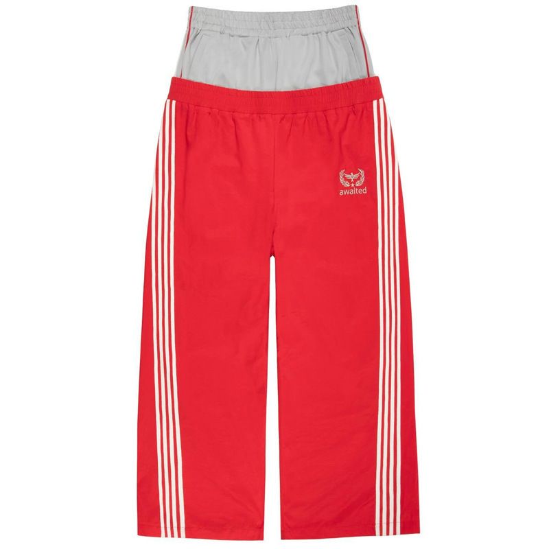 Men's Clothing Double Headed Pants Waist Two Piece Trousers Dark Gothic Embroidered Pattern Trousers Trendy Couple Models_viptrois.com