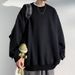 Loom Autumn Winter Versatile Jacquard Textured Sweatshirt Light High-end Lazy Style Trendy New Men's Top For Teenagers_viptrois.com