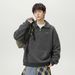 Monochrome Man- Color Block Striped Half-Zip Stand Collar Sweatshirt Autumn Winter Heavyweight Retro Pullover Thickened Warm Jacket_viptrois.com