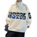 Loom Cross-Border American Style Casual Sweatshirt For Men, Autumn And Winter Fleece-Lined Baseball Jacket, Trendy Fashion,_viptrois.com