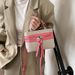 Women’s Bags New Niche Design Retro Canvas Splicing Box Bag Versatile Commuter Handbag Shoulder Messenger Lunch Box Bag_viptrois.com